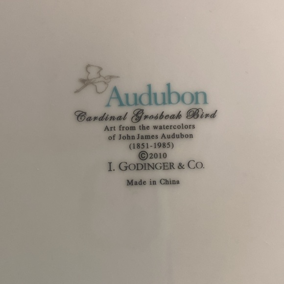 Godinger China Audubon 7.6” dessert plates. - Picture 2 of 2